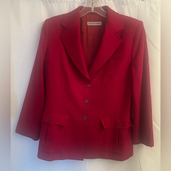 Emporio Armani Red Blazer size S - Picture 9 of 13